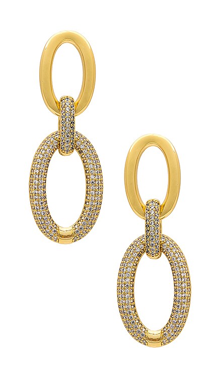 Circle Drop Stud Earrings By Adina Eden