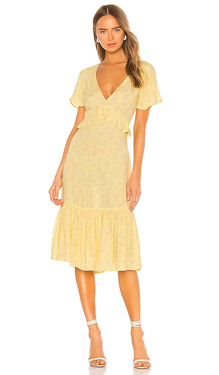 revolve yellow lace dress