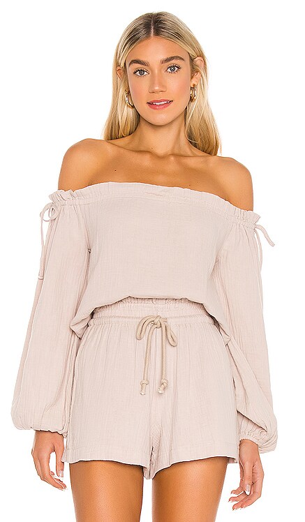 Roya Long Sleeve Woven Top AMUSE SOCIETY $54 NEW