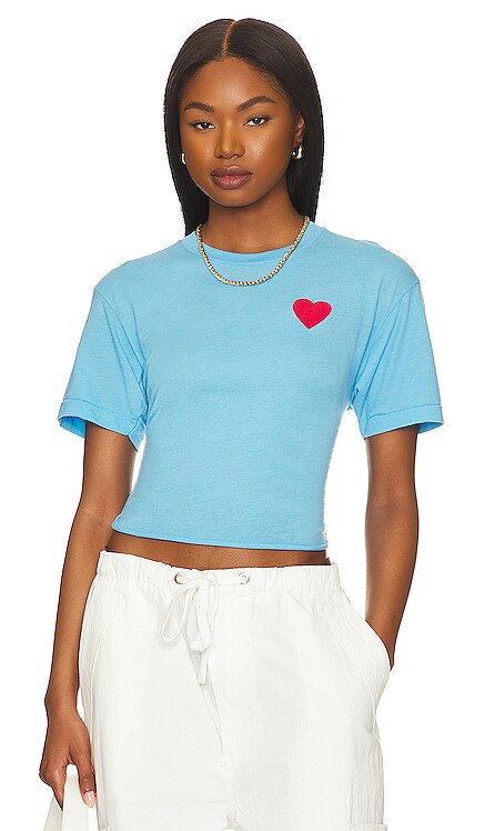 HEART EMBROIDERY BOYFRIEND Tシャツ Aviator Nation