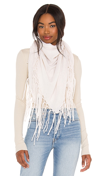 Fringe Triangle Scarf Autumn Cashmere $250 