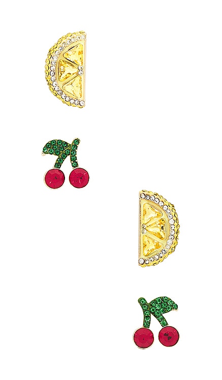 Lemon And Cherry Stud Earring Set BaubleBar
