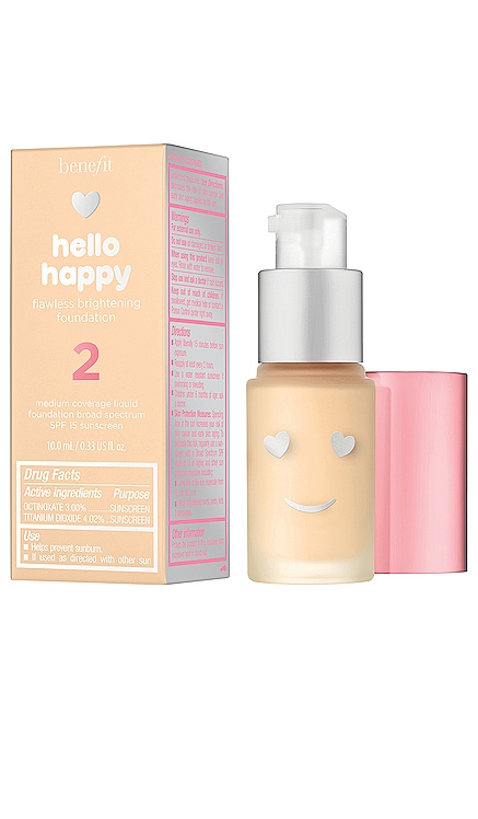 Mini Hello Happy Flawless Brightening Liquid Foundation Benefit Cosmetics $15 
