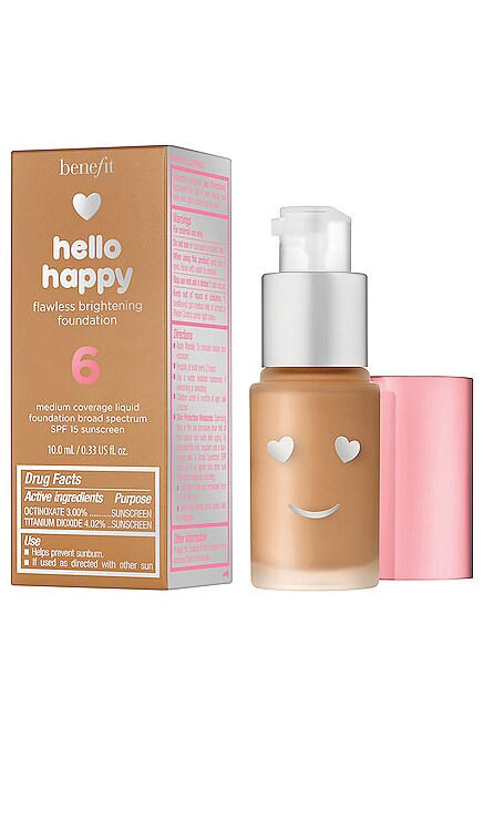Mini Hello Happy Flawless Brightening Liquid Foundation Benefit Cosmetics $15 