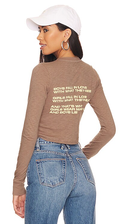 That's Why Crop Henley Tee Boys Lie