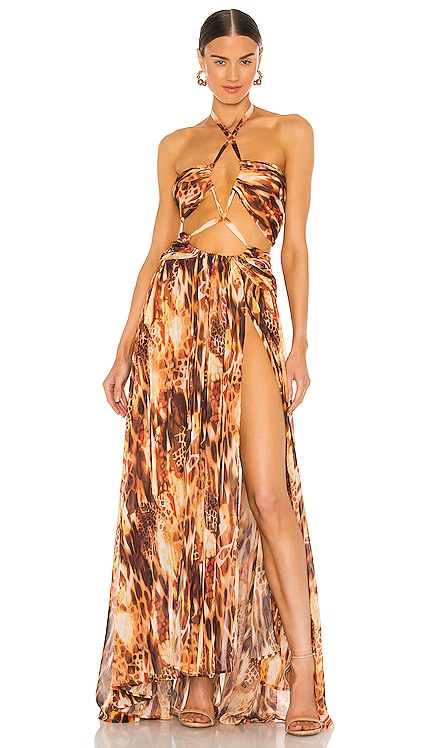 burnt orange evening dresses