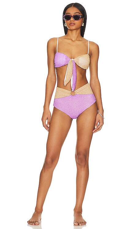 Colorblock Lurex Bikini Set CHIO