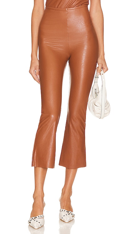 Faux Leather Cropped Flare Pant Commando