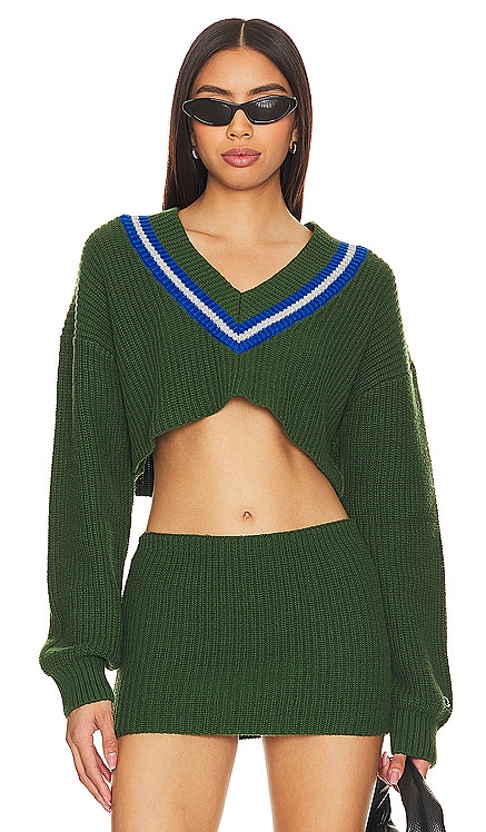 X DANIELLE GUIZIO Crop Rib Knit Pullover Sweater Champion