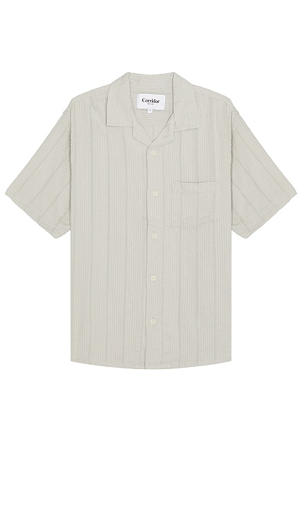 Striped Seersucker Short Sleeve Shirt Corridor