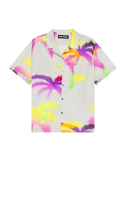 Short Sleeve Hawaiian Shirt DOUBLE RAINBOUU
