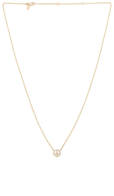 Diamond Mini Peace Necklace EF COLLECTION $655 