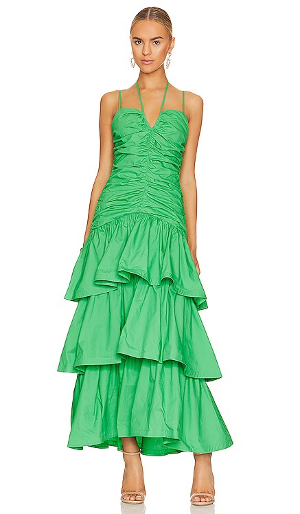 Randy Off Shoulder Dress in Green. Revolve Women Clothing Dresses Strapless Dresses 