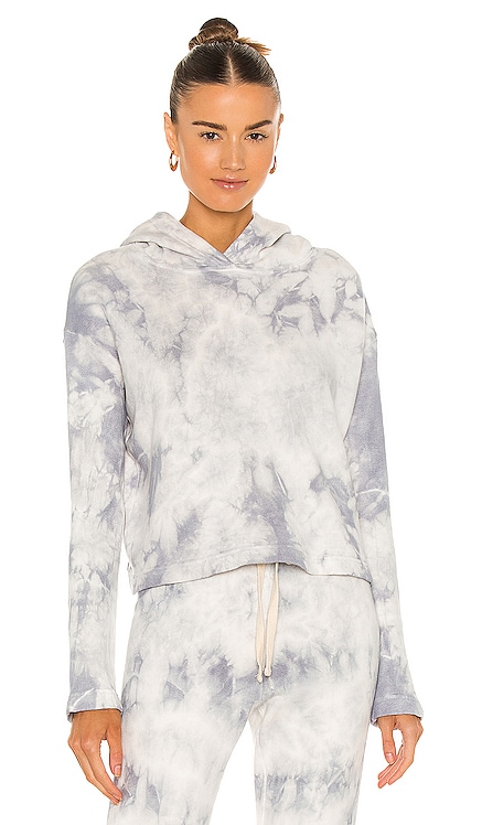 French Terry Cropped Hoodie Enza Costa $216 NEW