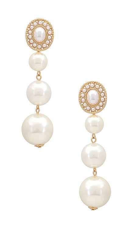 Graduating Pearl Dangle Earrings Ettika