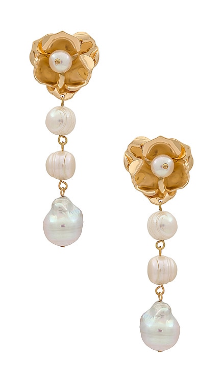 Pearl And Flower Earrings Ettika