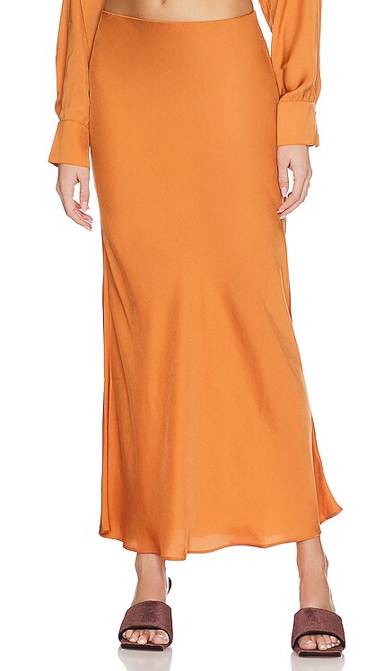 Claire Midi Skirt in Orange. Revolve Women Clothing Skirts Midi Skirts 