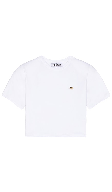 Angel Patch Padded Cropped T-Shirt FIORUCCI