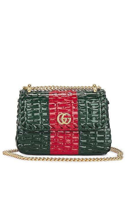 Gucci GG Marmont Wicker Shoulder Bag FWRD Renew