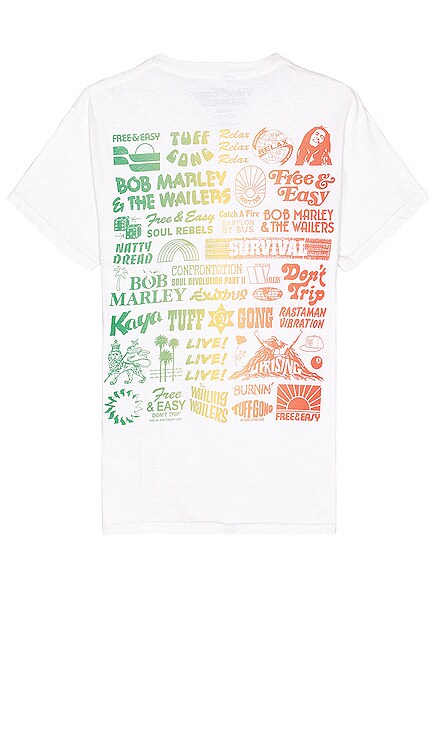 Bob Marley Logos Tee Free & Easy
