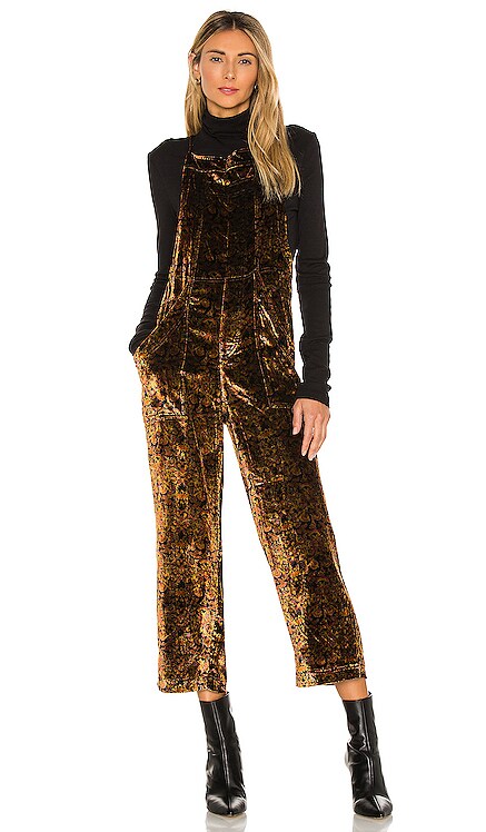 Weekend Printed Velvet Jumpsuit Free People $168 