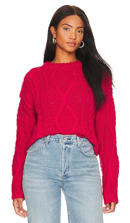 basic red sweater