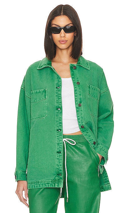 x We The Free Madison City Twill Jacket In Kelly Green Free People