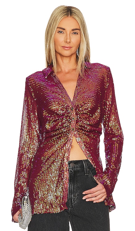 TOP BOUTONNÉ SEQUIN Free People