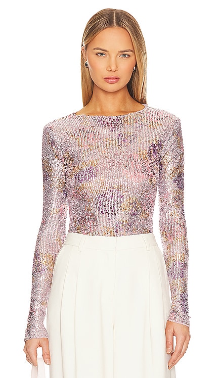 x Intimately FP Printed Gold Rush Long Sleeve In Lilac Combo Free People