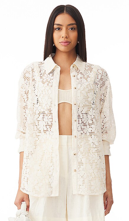 In Your Dreams Lace Buttondown Free People