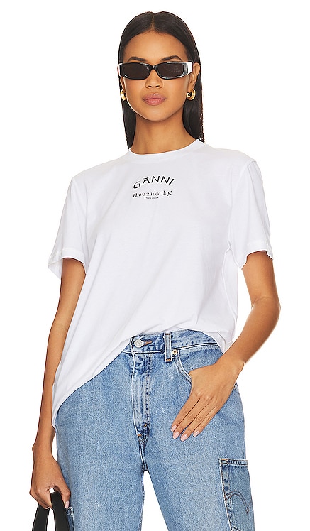Relaxed O-Neck T-Shirt Ganni