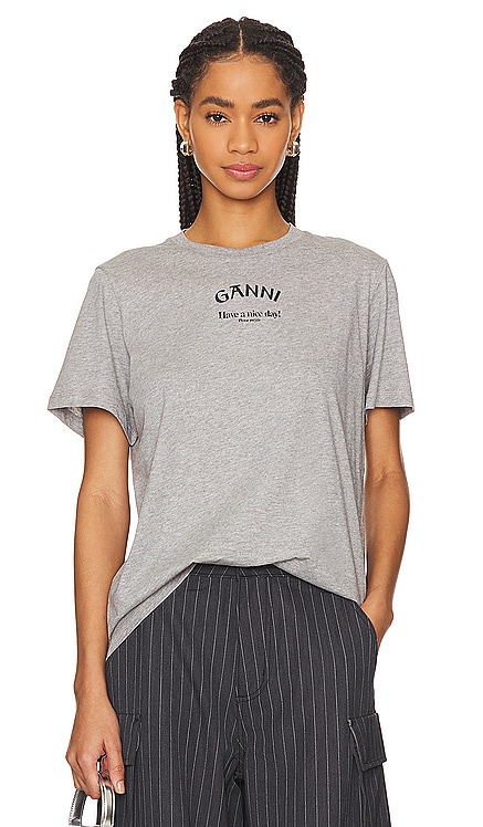 Relaxed O-Neck T-Shirt Ganni