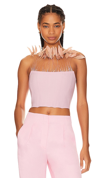 Cropped Bustier With Feathers GIUSEPPE DI MORABITO