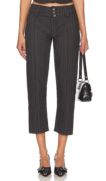 Tailored 3/4 Stripe Button Trousers Jaded London