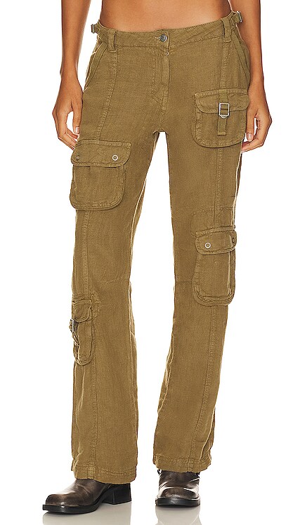 Devon Linen Cargo Trousers Jaded London