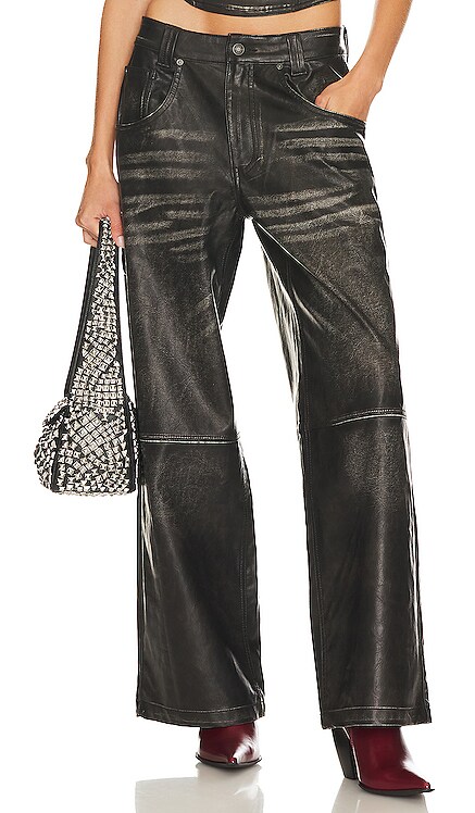 Distressed Faux Leather Colossus Pant Jaded London