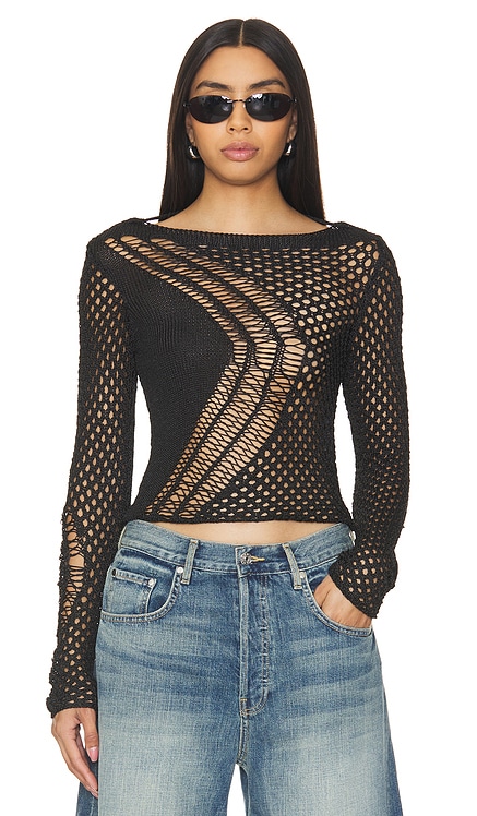 Knitted Asymmetric Top Jaded London