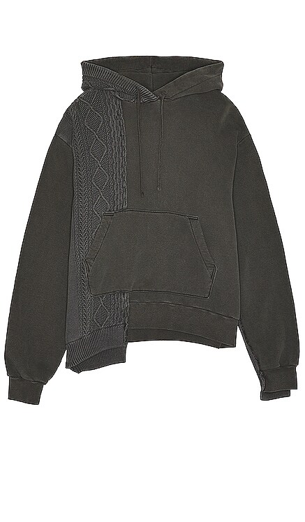 Cable Knit Reconstructed Hoodie JOHN ELLIOTT