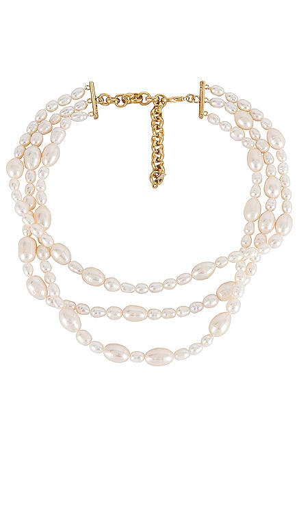 Rosie Triple Layer Pearl Necklace joolz by Martha Calvo $231 