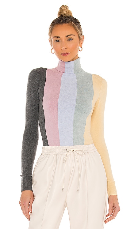 Vertical Stripe Turtleneck Sweater JoosTricot