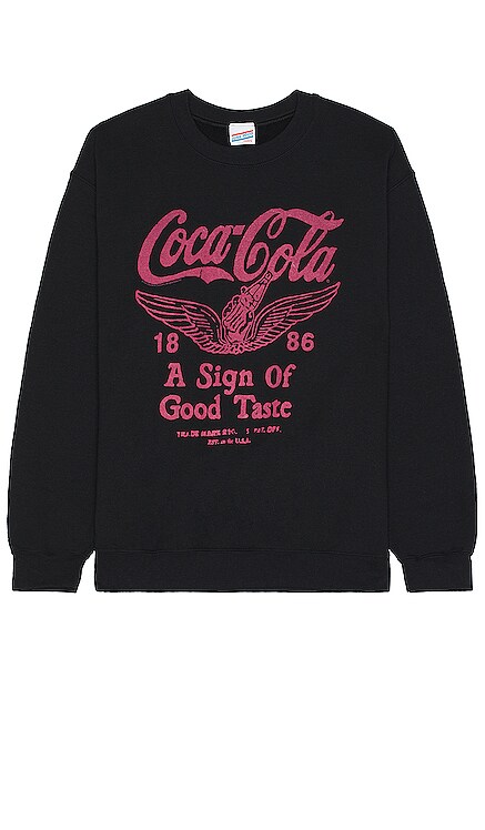 Coca Cola Sign Of Good Taste Crew Fleece Junk Food