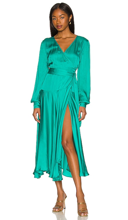 teal dress with sleeves