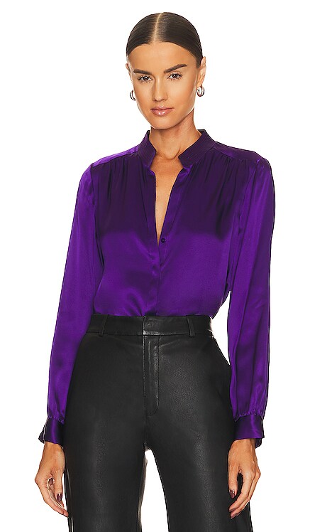 Revolve Women Clothing Blouses Nora Blouse in Purple. 