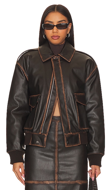 Bo Faux Leather Jacket L'Academie