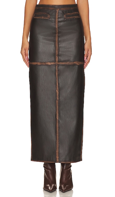 Bo Faux Leather Maxi Skirt L'Academie