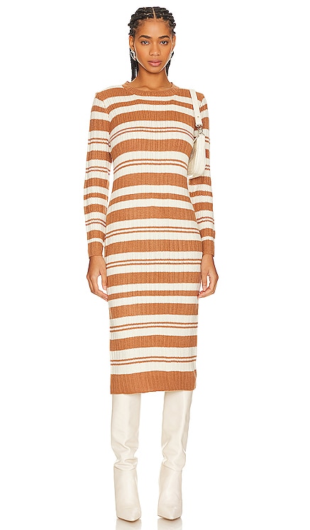 Duo Striped Sweater Dress Line & Dot