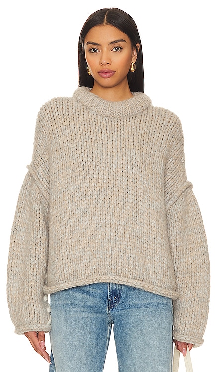 Lofty Wool Whip Stitch Pullover Sweater LUNYA