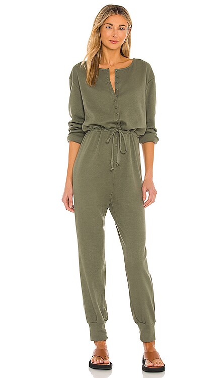 Long Sleeve Henley Jumpsuit Lovers + Friends $158 NEW