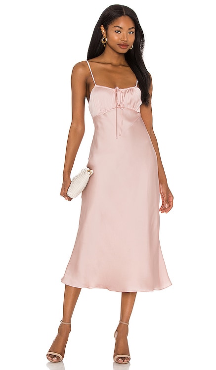 blush midi dress