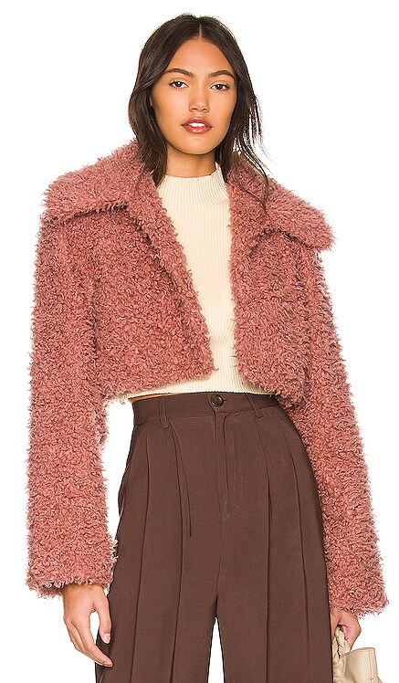 Leandra Faux Fur Jacket MAJORELLE $238 NEW